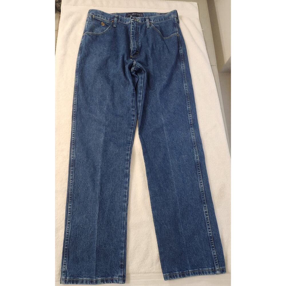 Wrangler George Strait Cowboy Cut Jeans 35x34 Mens Western Straight Denim #029